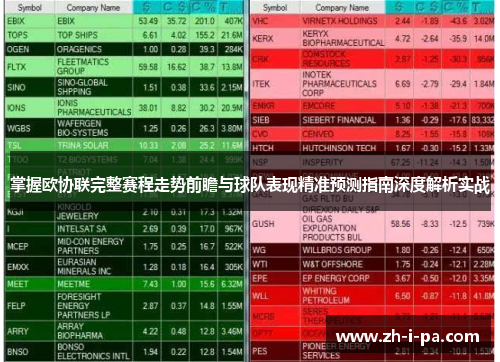 掌握欧协联完整赛程走势前瞻与球队表现精准预测指南深度解析实战 掌握欧协联完整赛程走势前瞻与球队表现精准预测指南深度解析实战